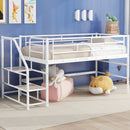 Loft Bed With Storage Stairs And Metal Frame by HouseOfZazla