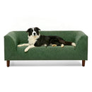 Pet Sofa with Backrest and Armrests - Modern Olive