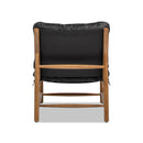 Oxford Leather Mid-Century Modern Accent Chair - Noir Black by HouseOfZazla