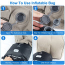 Inflatable Foot Rest with Air Bag 3 Adjustable Height Travel Foot Pillow Kids Airplane Bed Relieve Leg Feet Pain Leg Rest Stool For Train Car Airplane