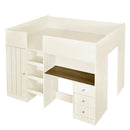 Loft Bed With Built In Wardrobe, Desk, Shelves, And Drawers by HouseOfZazla