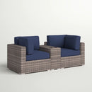 Outdoor Seating Group With Cushions 2 Person - Gray by Unique Piece Furniture