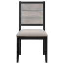 Elodie Wood Dining Side Chair Grey and Black (Set of 2)