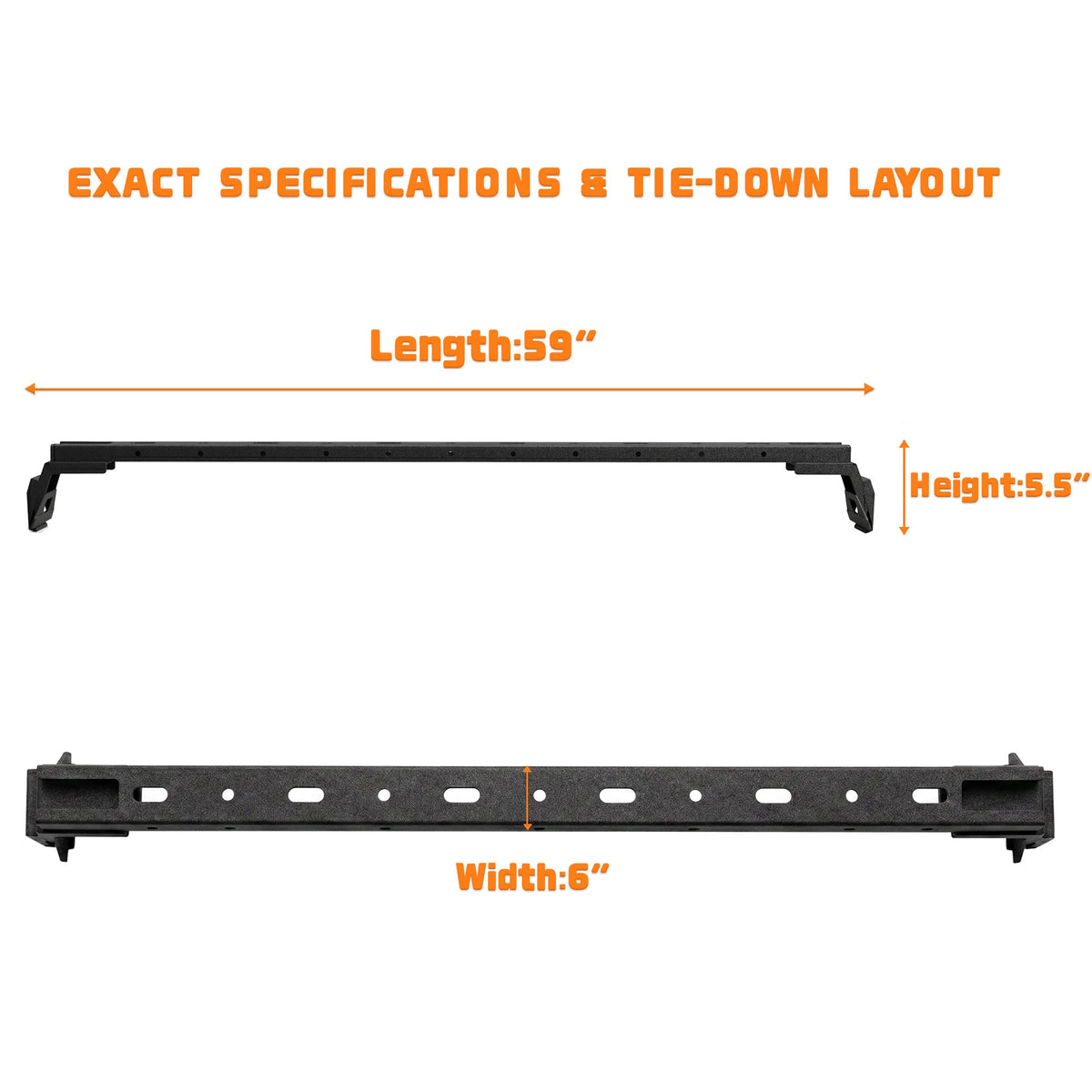 Roof Rack Cross Bars for Jeep Wrangler & Gladiator, photo 3 of 10