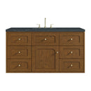 James Martin Laurent 48" Dual Mount Single Bathroom Vanity, Honey Oak