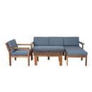 A Multi-person Sofa Set with A Small Table, Suitable for Gardens, Backyards, and Balconies.
