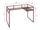 Yasin Glass Top Writing Desk