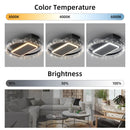 20inch Modern Leafless Ceiling Fan with Remote Control Removable and Washable, Reversible Motor