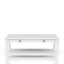 Cocktail Table With Two Storage Drawers And Casters