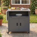 Foldable Outdoor Prep Station BBQ Cart Patio Dining Cart by HouseOfZazla