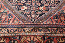 4'7" x 11'2" Hand Knotted Traditional 100% Wool Runner Oriental Area Rug Navy