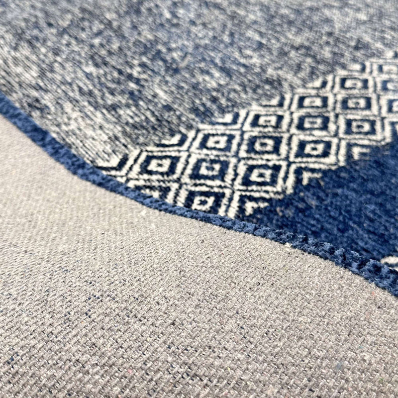 Alfa Rich Navy Blue Washable Area Rugs for Living Room Bedroom Kitchen Dining Cotton Rug
