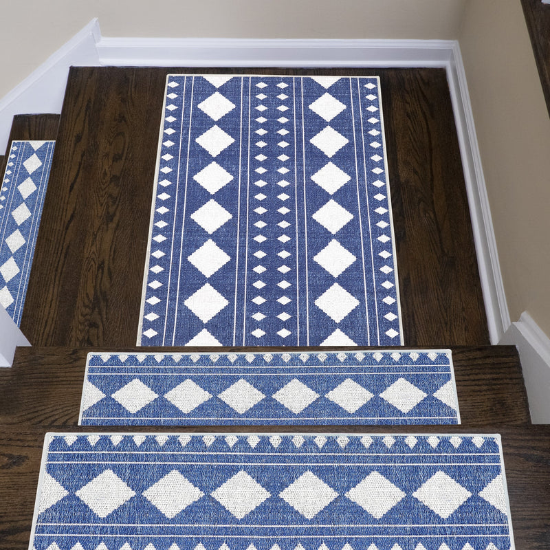 Sussexhome Diamond Collection 2 x 3 Foot Heavy Duty Low Pile Landing Rug Runner