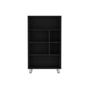 Bookcase, 6 Shelves, 4 Legs - Black