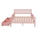 Platform Bed With Guardrails On Both Sides And 2 Storage Drawers by HouseOfZazla