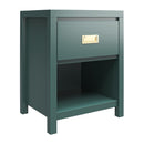 Haven - 1 Drawer Nightstand - Green by HouseOfZazla