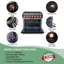 36" Slide-in Freestanding Professional Style Gas Range with 5.2 Cu. Ft. Oven, 6 Burners - AK-JK36A1-W by Akicon - Handmade