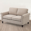Loveseat Sofa, Mid-Century Modern Couches For Living Room, Button Tufted Sofa by HouseOfZazla
