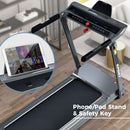 Folding Electric 3.5Hp Treadmill Medium Running Machine Motorised Gym 330Lb, Portable Compact Treadmill Foldable For Home Gym Fitness Workout Jogging Walking, Electric Motorized Power 14Km / H - Gray by HouseOfZazla