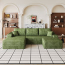 107" Cloud Sectional Sofa with 1 Ottoman