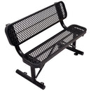 6' Outdoor Steel Bench With Backrest by HouseOfZazla