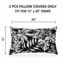 2 Pack Outdoor Lumbar Pillow Covers
