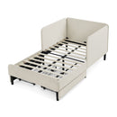 Upholstered Platform Bed Frame With 2 Storage Drawers And Adjustable Sofa Bed by HouseOfZazla