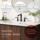Modern Bathroom Vanity With Rectangle Ceramic Sink, Soft Closing Doors by HouseOfZazla