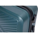 3 Piece Luggage Sets ABS Lightweight Suitcase with Two Hooks, Spinner Wheels, TSA Lock, (20/24/28), DARK GREEN