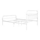 86.4" L X 59.6" W X 44" H Metal Bed Frame Queen Size Standerd Bed Frame - WHITE