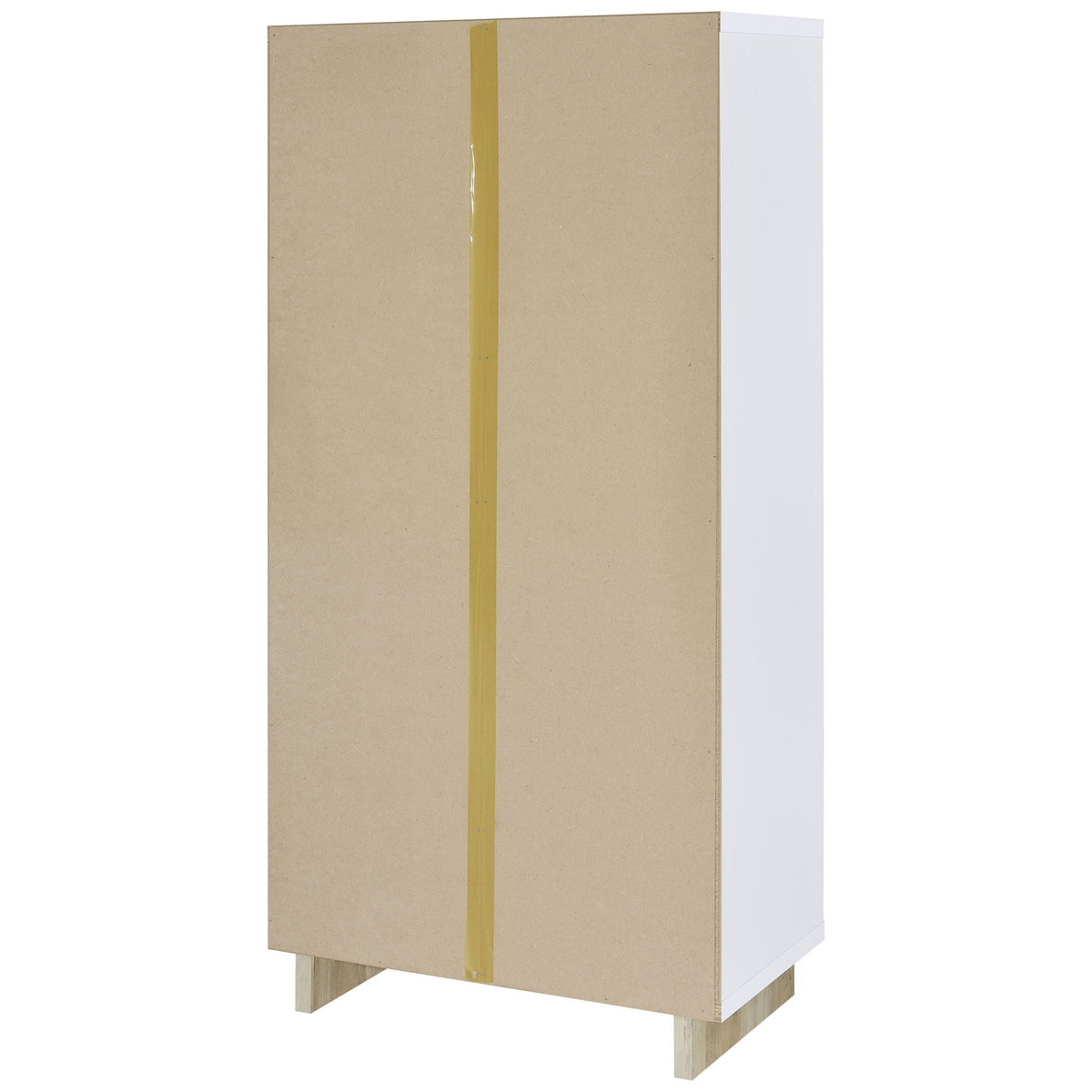 Dalton 65-inch 6-shelf Bookcase White and Distressed Pine, photo 4 of 7