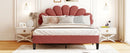 Upholstered Platform Bed With Flower Pattern Headboard by HouseOfZazla