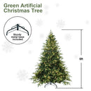 7.5ft Pre-Lit Artificial Christmas Tree with 650 Warm Lights