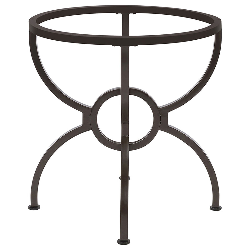 Aviano Round Metal Dining Table Base Gunmetal, photo 6 of 7
