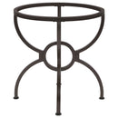 Aviano Round Metal Dining Table Base Gunmetal