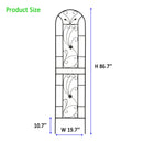 4 Pack Metal Garden Trellis 86.7'' x 19.7'' Rustproof Black by HouseOfZazla