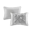 7 Piece Tufted Comforter Set Grey Full