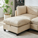 96.5" L Shape Sectional Couch with Ottoman