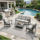 Patio Furniture Set with Coffee Table and Cushions for Backyard by HouseOfZazla
