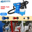 800ML Paint Spray Painter 650W Oil Primer Water Paint Sprayer Machine