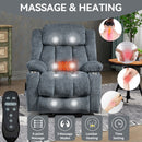 Chenille Power Lift Recliner Chair with Massage & Heating