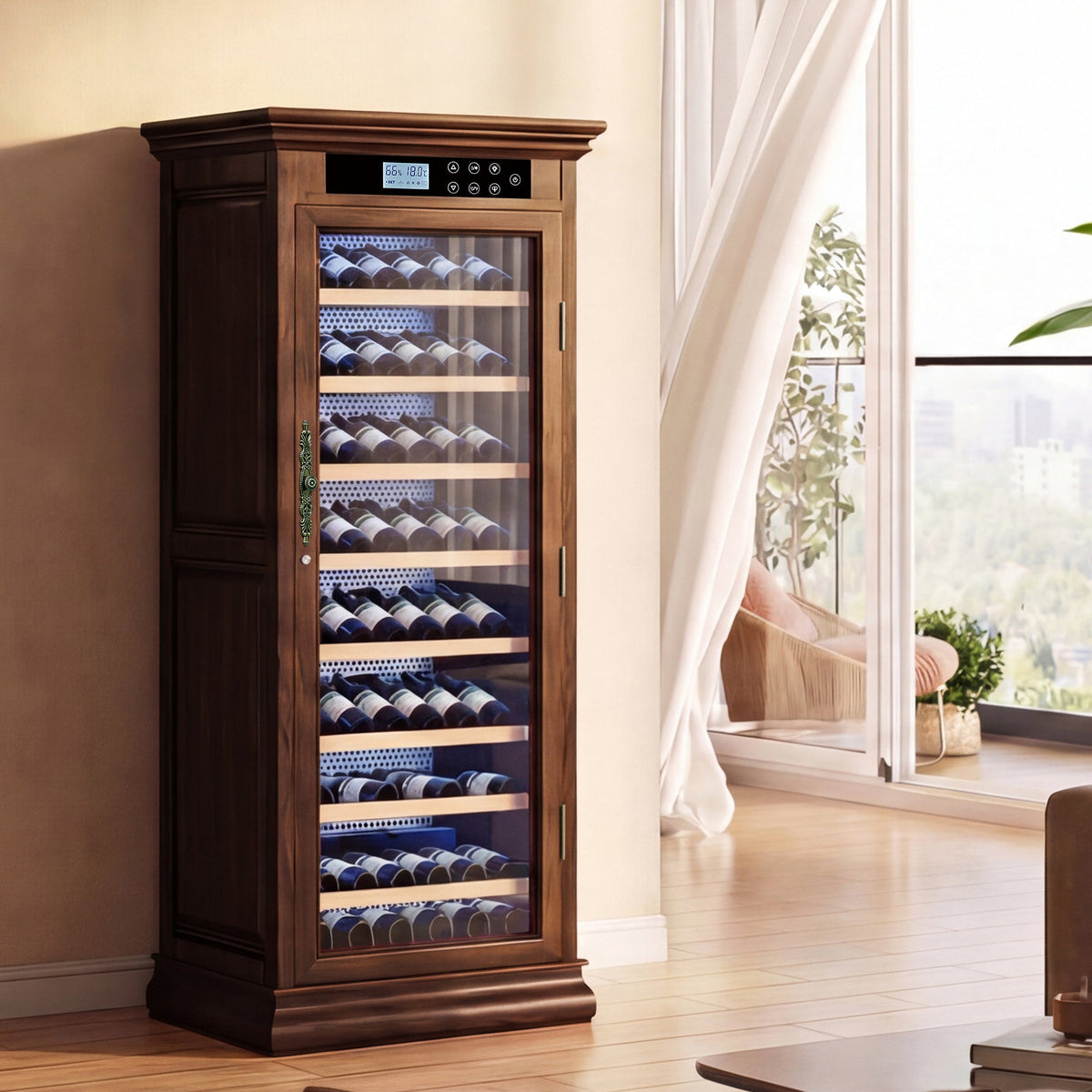 Temperature Control Professional Wooden Refrigerated Wine Cabinet, photo 4 of 7
