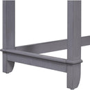 TREXM 4-Piece Dining Table Set for 3, Retro Kitchen Table and Chairs Set with 3 Storage Drawers, Ideal for Small Spaces (Gray)