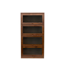Bookcase Contemporary Closed Back Glass Doors Office Storage Cabinet by HouseOfZazla