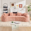 Curved Compressed Sofa, Nordic-Style Design For Living Room