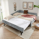 Full Size Curved Round Edge Padded Backrest Daybed by HouseOfZazla