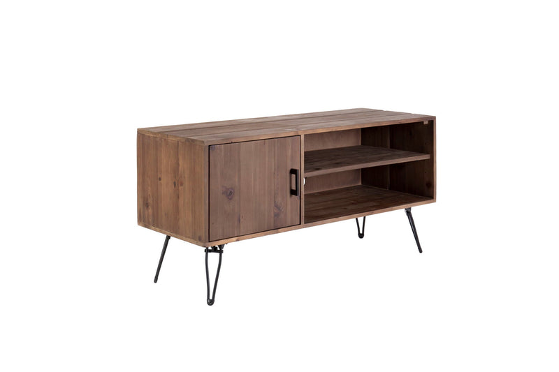 Simple, Modern, Vintage Reclaimed Wood TV Stand Media Table For Living Room - Natural, photo 3 of 4