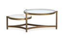 Cassidy - Shaped Cocktail Table - Aged Brass And Volakas Classic