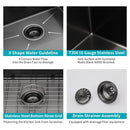 Topmount Kitchen Sink 16 Gauge, Single Bowl by HouseOfZazla
