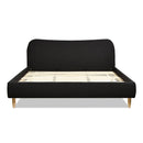 Roman - Curved Headboard Upholstered Platform Bed by HouseOfZazla